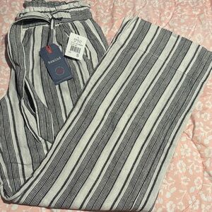 Rewind Women’s Striped Black and White Pants